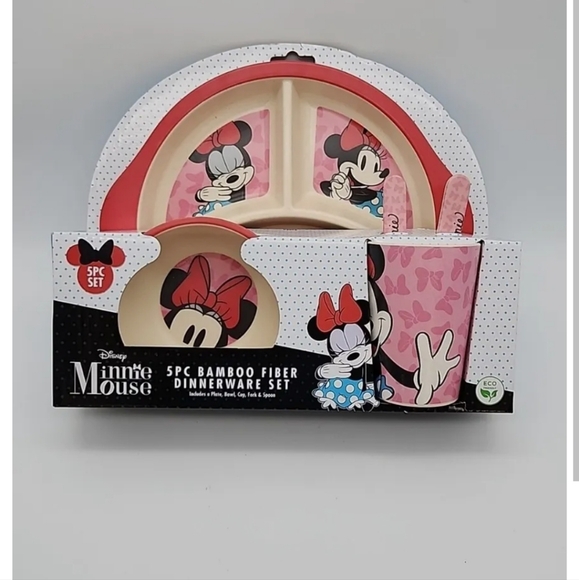 Disney Minnie Mouse 5PC Dinnerware Set - Picture 1 of 2